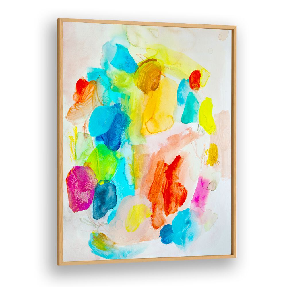 Vibrant abstract painting showcasing a blend of vivid colors, perfect for modern decor. Ideal for art lovers.
