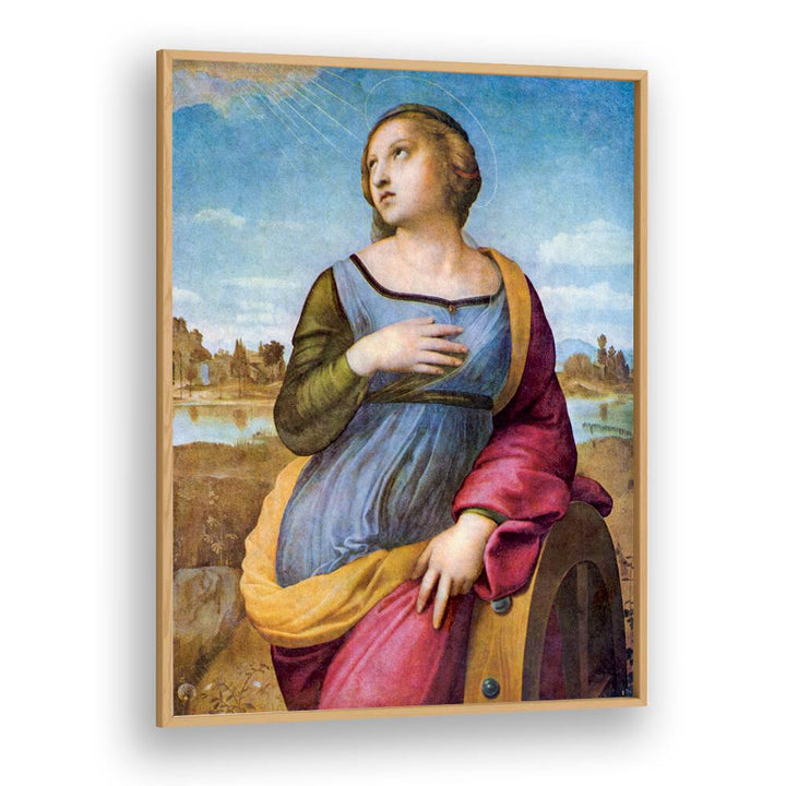 SAINT CATHERINE OF ALEXANDRIA (1507) BY RAPHAEL RAFFAELLO , VINTAGE PAINTINGS