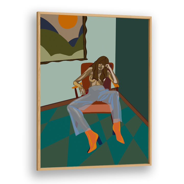 Stunning HESTER II, PORTRAITS artwork featuring a seated figure, blending artistry and emotion in a vibrant setting.