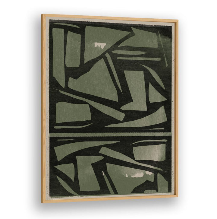 Stylish GREEN AND BLACK PAPER CUT, ABSTRACT PAINTINGS enhance any living space with modern elegance and captivating design.