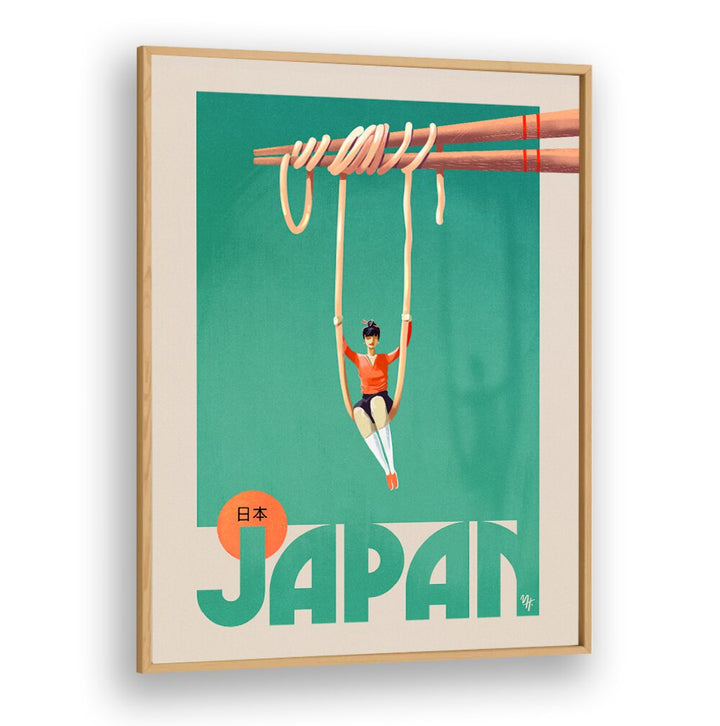 Colorful Japan Noodles, Bar & Cafe art featuring noodles and chopsticks, capturing the essence of Japanese cuisine.