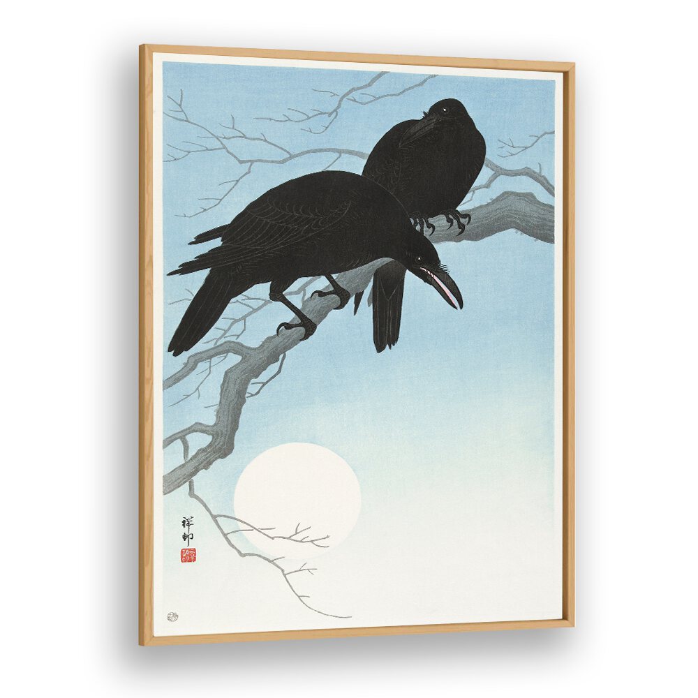 TWO CROWS ON A BRANCH (1927)  , JAPANESE PAINTINGS , JAPANESE ART PRINTS