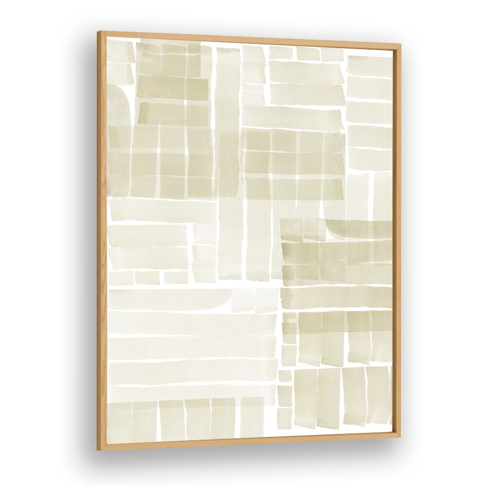 Transform your space with NEUTRAL TANGLE GRID II, ABSTRACT PAINTINGS featuring soft tones and geometric shapes.