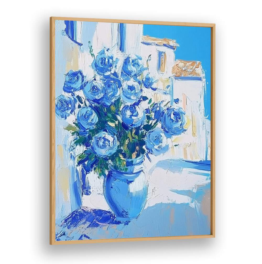 Stunning BLUE ROSES in a vibrant vase, perfect for adding a touch of mystery to any floral collection.