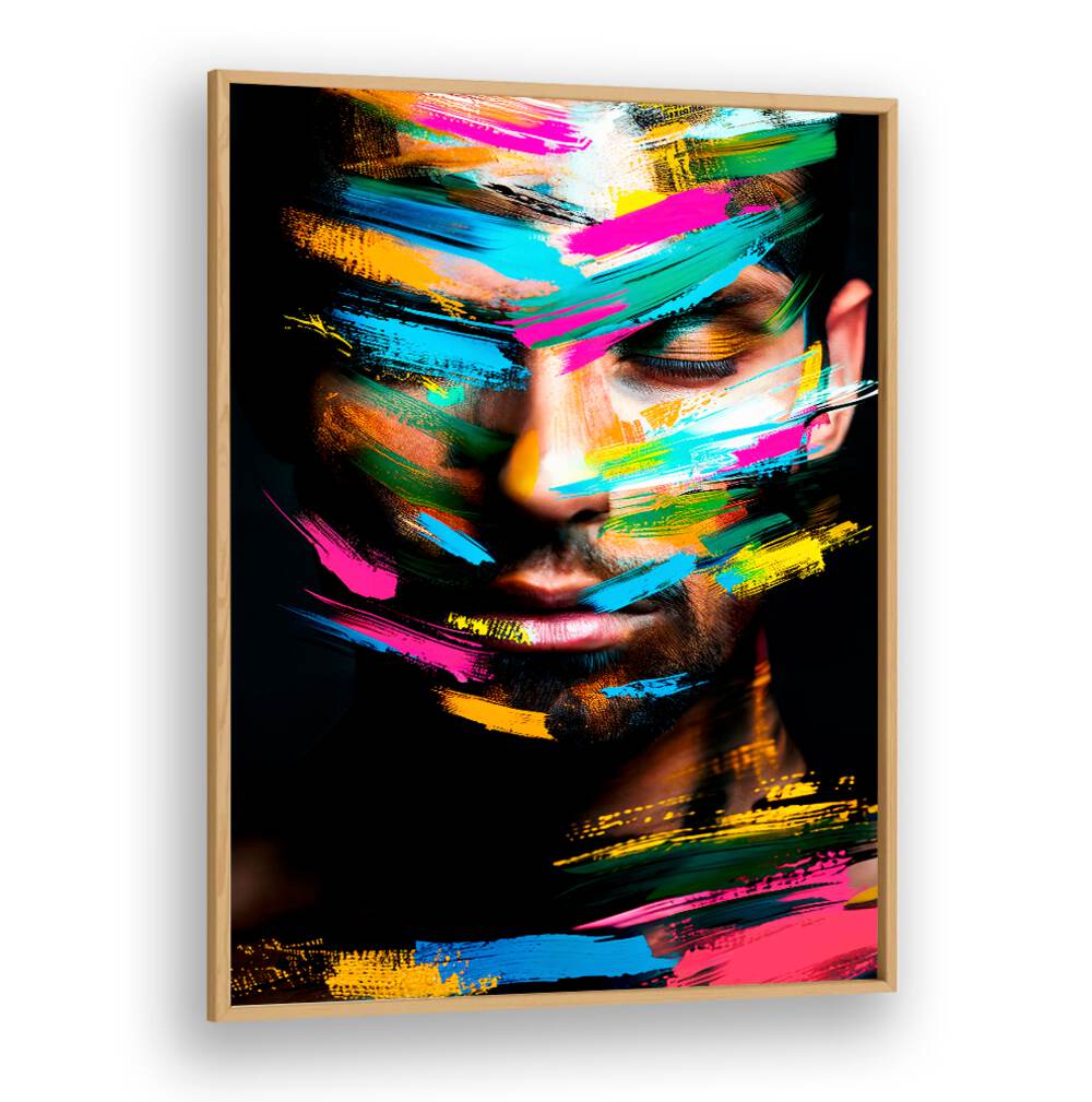 Vibrant strokes in FACELESS XI, ABSTRACT PAINTINGS by Philippe HUGONNARD redefine modern aesthetics and style.