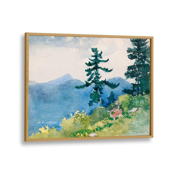 NORTH WOODS CLUB, ADIRONDACKS , VINTAGE PAINTINGS