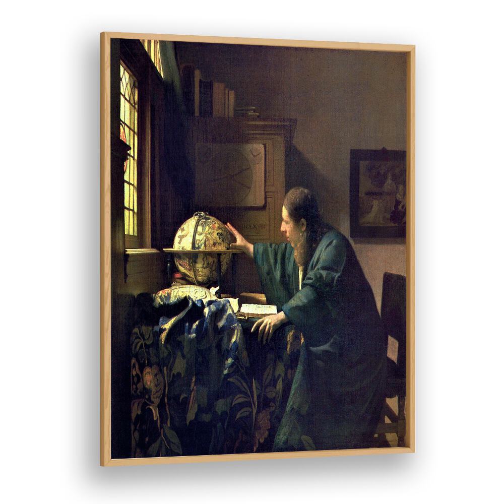 THE ASTRONOMER (CA. 1668) FAMOUS PAINTING  BY JOHANNES VERMEER, VINTAGE PAINTINGS