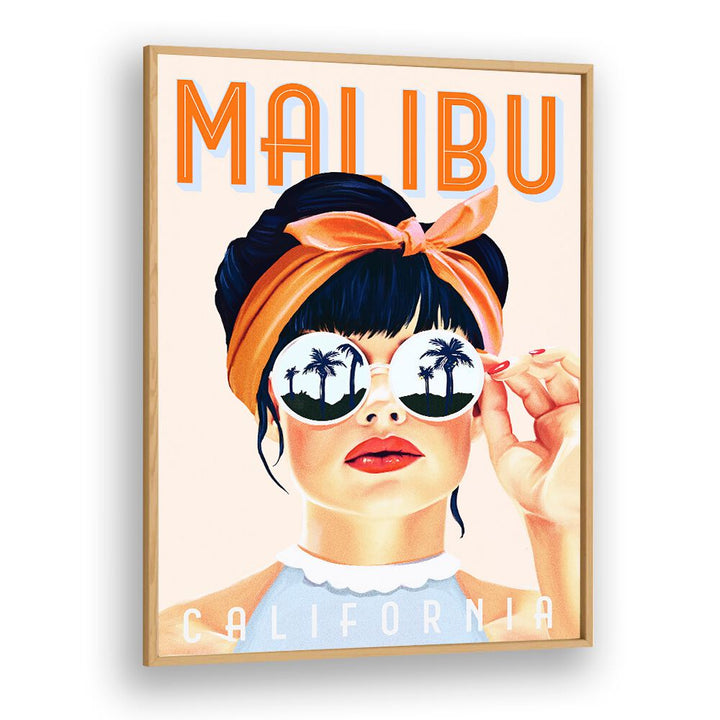 MALIBU POSTER I BY THE WHISKEY GINGER , WOMEN ILLUSTRATION PAINTINGS