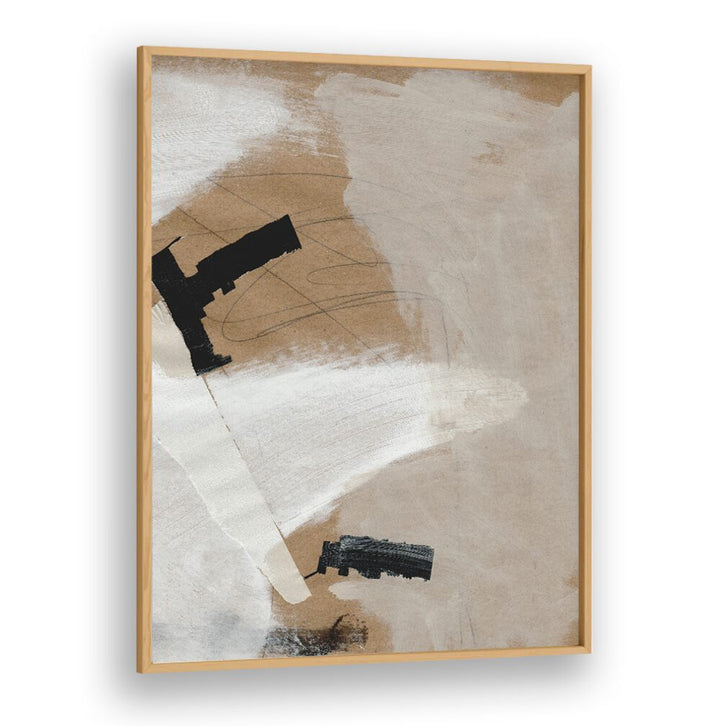Transform your space with TRUCE, ABSTRACT PAINTINGS featuring bold black shapes and soft neutral tones.