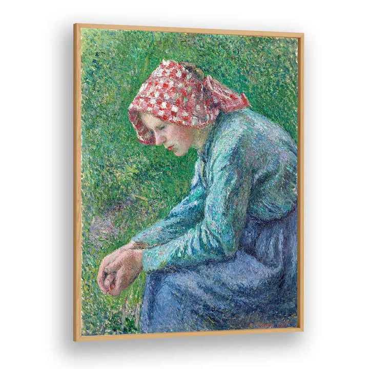 A SEATED PEASANT WOMAN (1885) , VINTAGE PAINTINGS