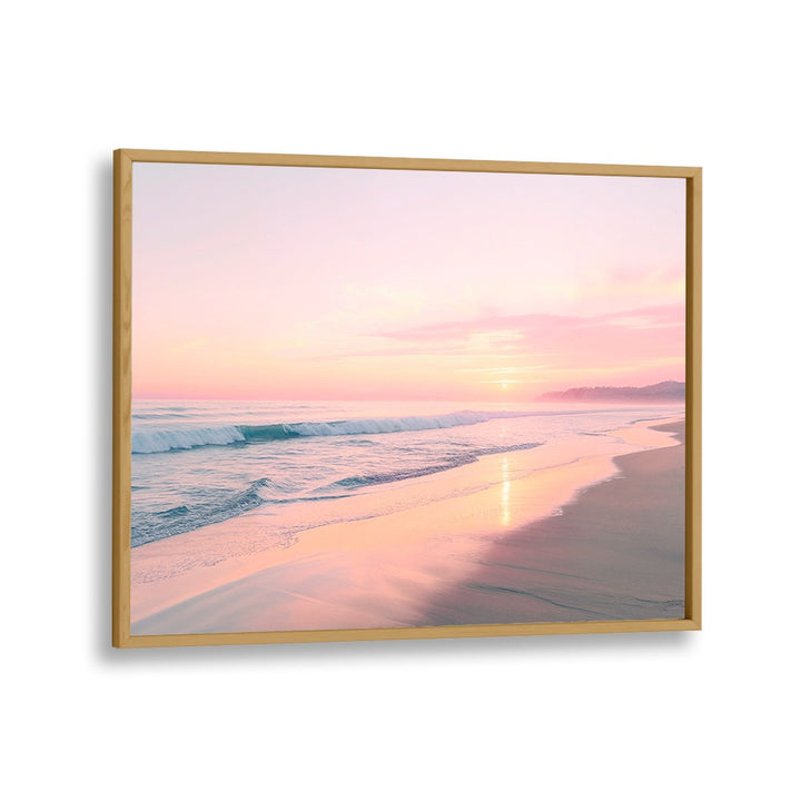 Tranquil SUNSET SERENITY, BEACH PAINTINGS capturing warm hues, perfect for a calming oasis in any space.