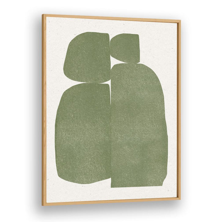 GREEN STONES COMPOSITION , ABSTRACT PAINTINGS