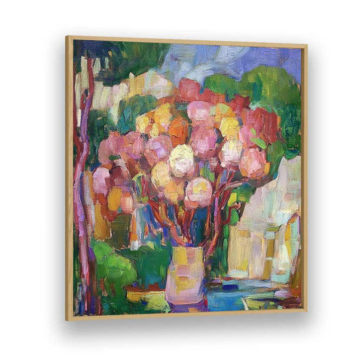 Bright and colorful FLOWERS IN A VASE MALLORCA, perfect for enhancing your home decor with vibrant artistry.