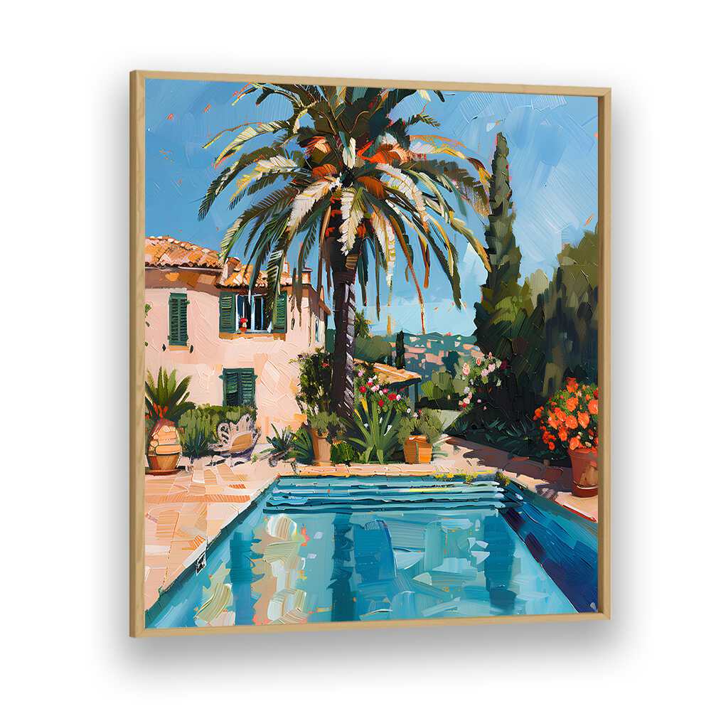 Vibrant scene of the HOUSE BY THE POOL MALLORCA II, showcasing luxury living and relaxation by the poolside.