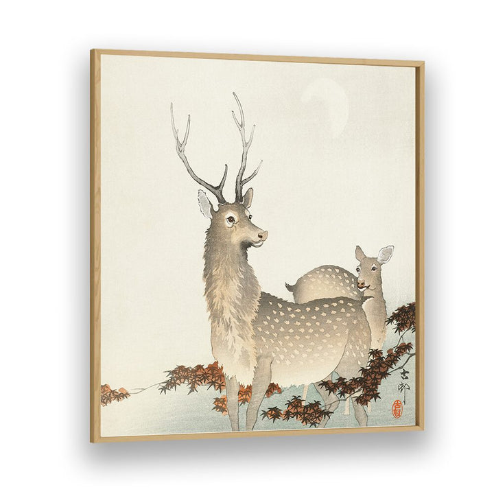 COUPLE OF DEERS (1900 - 1930)  , JAPANESE PAINTINGS , JAPANESE ART PRINTS