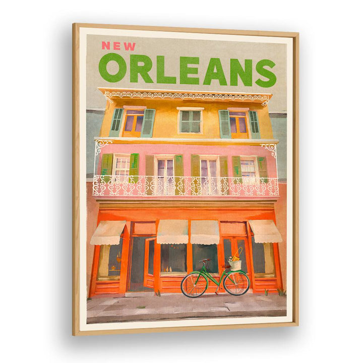 Colorful vintage travel poster showcasing New Orleans Louisiana, perfect for decor enthusiasts. Explore NEW ORLEANS LOUISIANA, TRAVEL POSTERS.