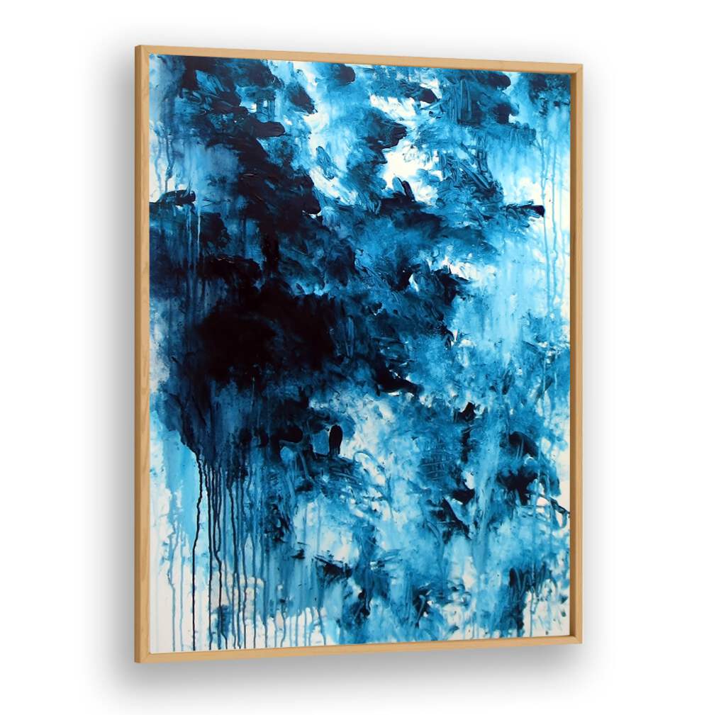 Stunning ABSTRACT DESIGN V, ABSTRACT PAINTINGS in rich blue tones, perfect for elevating your living space decor.