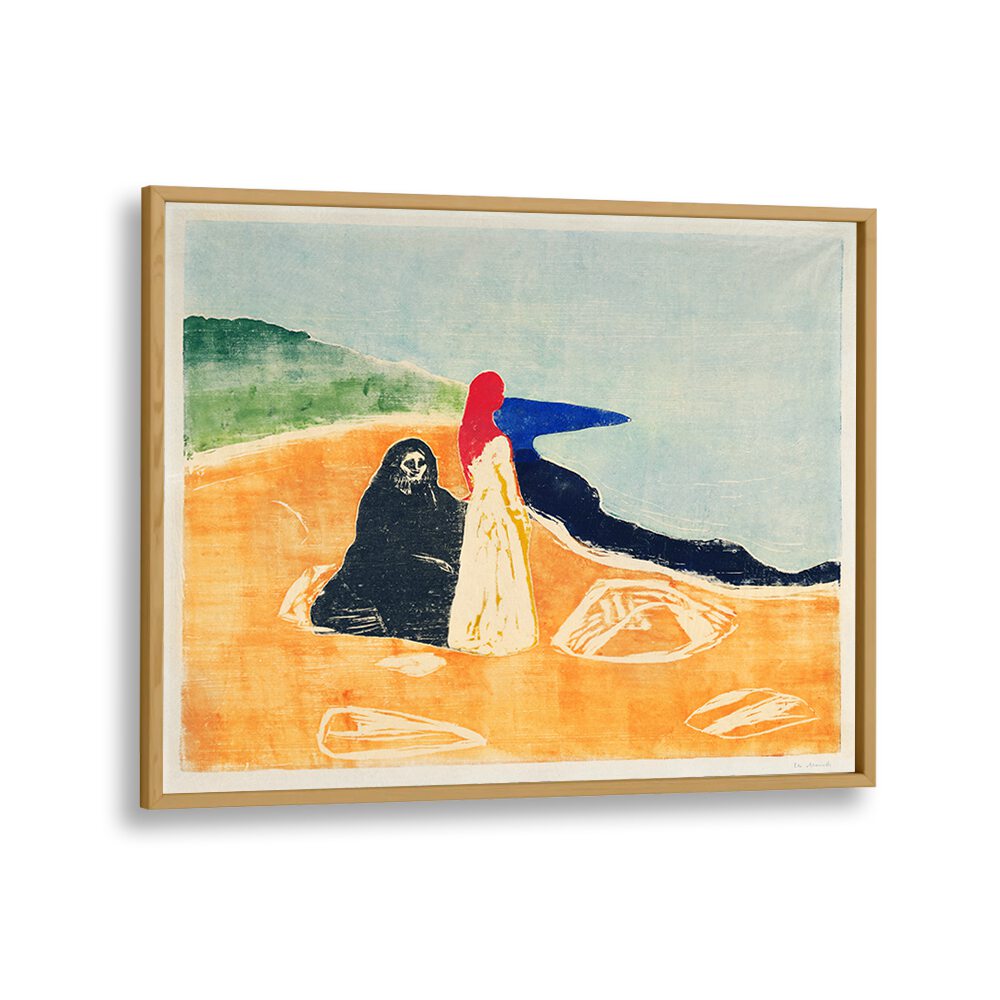 TWO WOMEN ON THE SHORE (1898)  , VINTAGE PAINTINGS