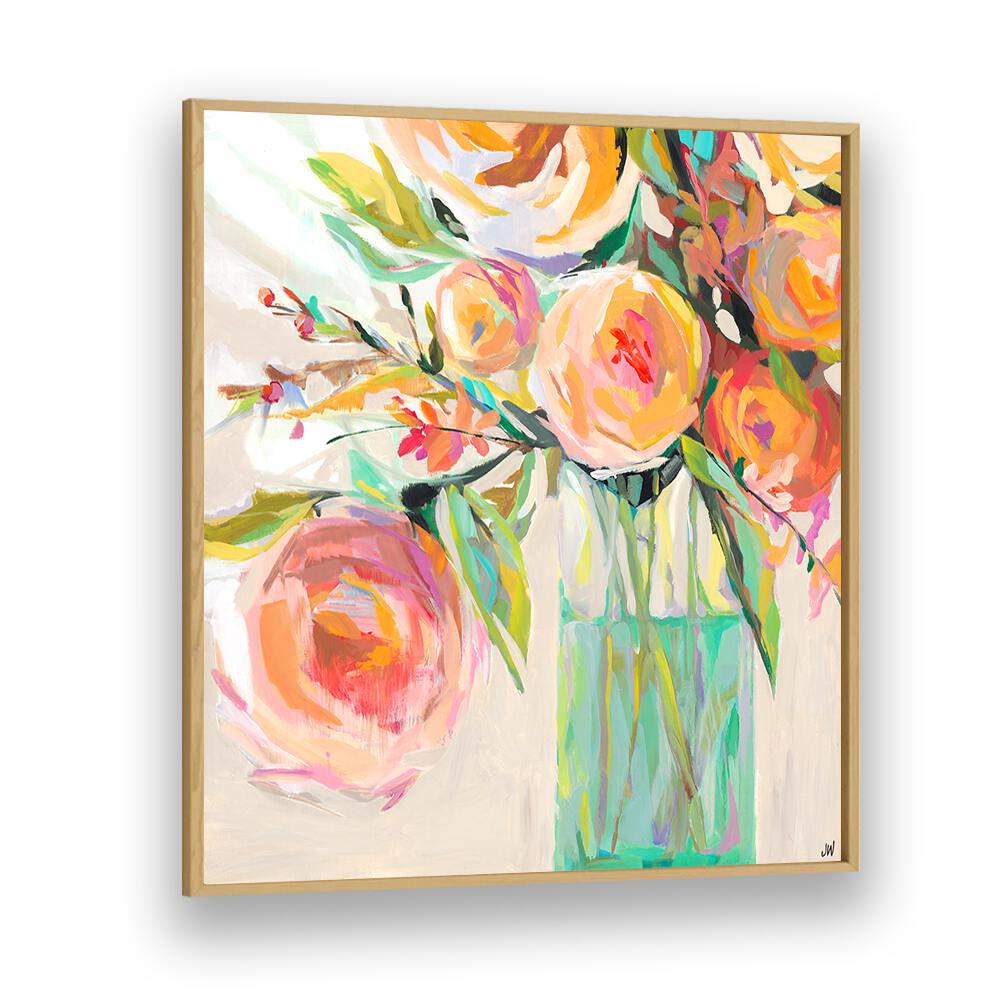 Vibrant KELLY S BOUQUET, FLORAL FLOWER PAINTINGS brighten any room with abstract floral brushstrokes.
