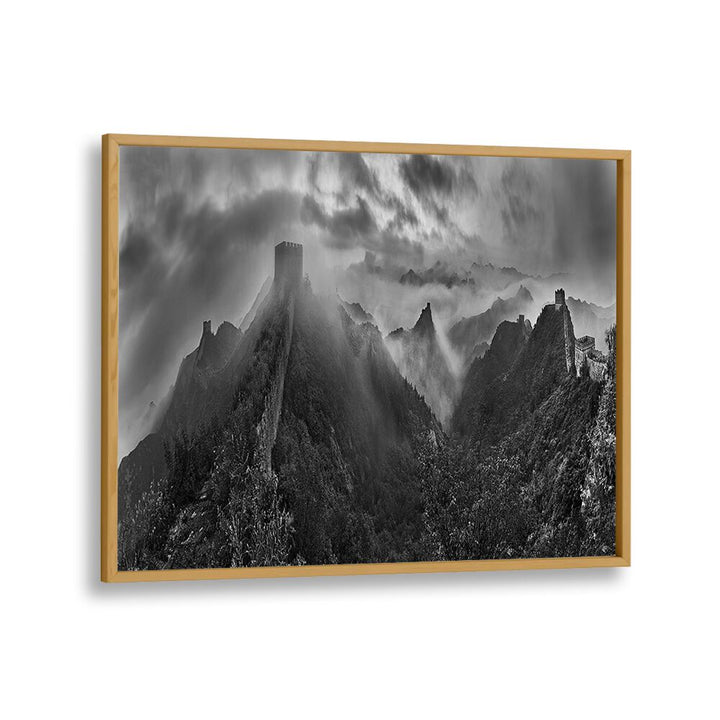 Misty Morning at Great Wall, photography prints showcasing tranquil landscape and dramatic fog. Perfect for home decor.