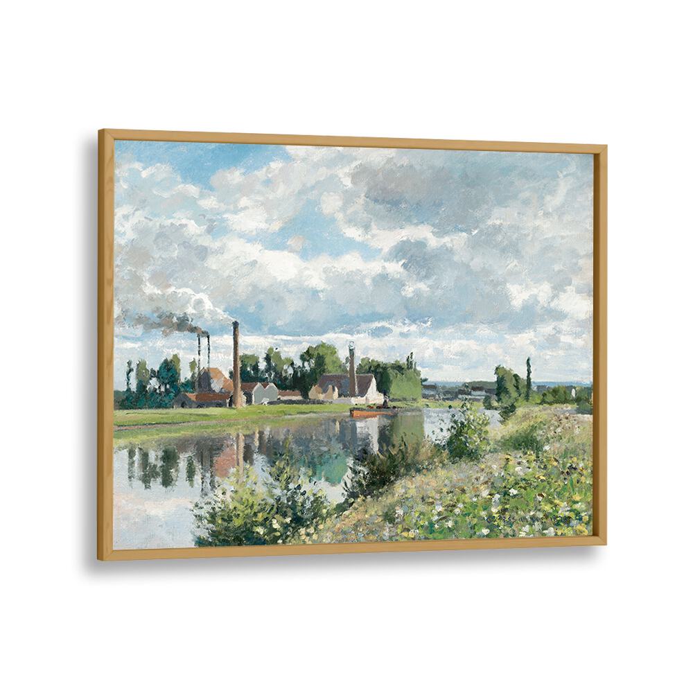 THE RIVER OISE NEAR PONTOISE (1873) , VINTAGE PAINTINGS