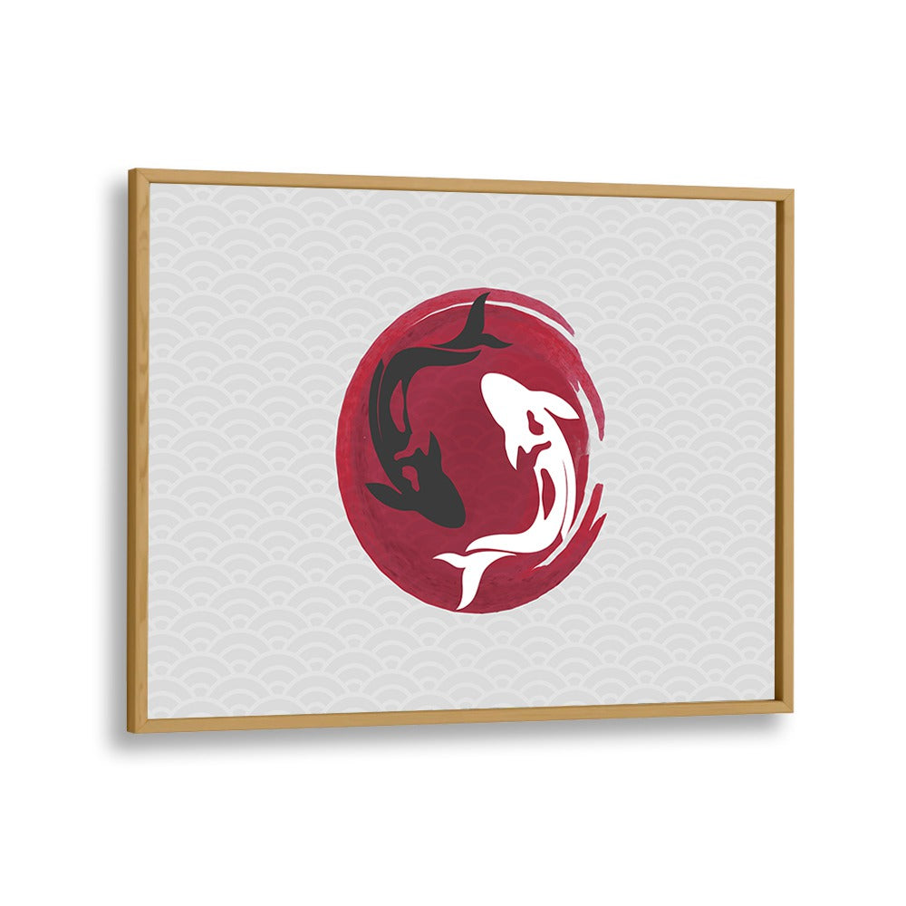 Elegant KOI LOVE II, JAPANESE PAINTINGS featuring koi fish, symbolizing love and perseverance in a serene design.