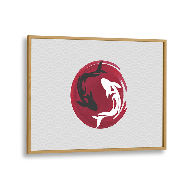 Elegant KOI LOVE II, JAPANESE PAINTINGS featuring koi fish, symbolizing love and perseverance in a serene design.