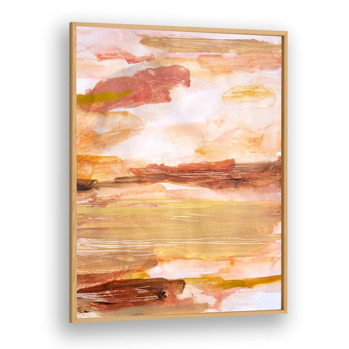 Vibrant hues blend in the DESERT SKIES, ABSTRACT PAINTINGS, capturing serene landscapes for your home decor.