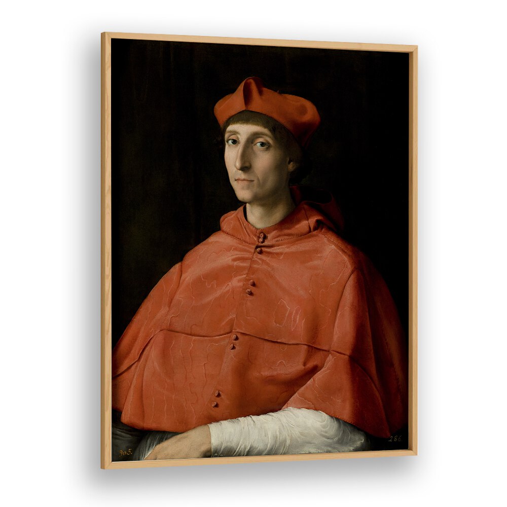 PORTRAIT OF A CARDINAL (1510–1511) BY RAPHAEL RAFFAELLO , VINTAGE PAINTINGS