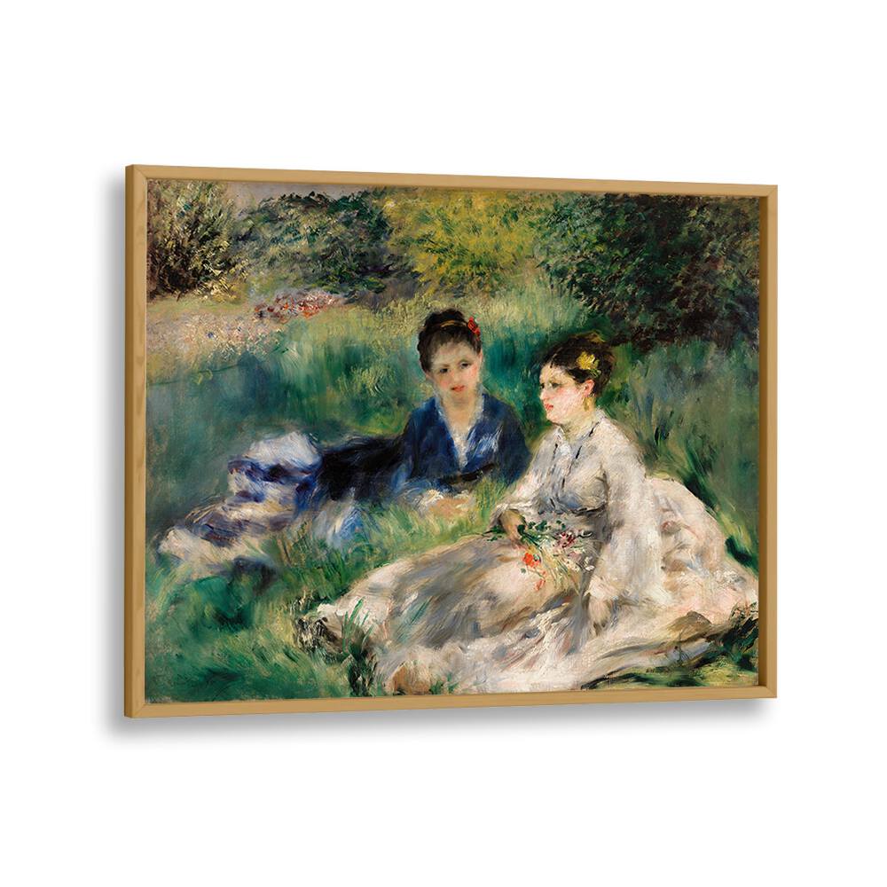 ON THE GRASS : JEUNES FEMMES ASSISES DANS L'HERBE (1873) , VINTAGE PAINTINGS