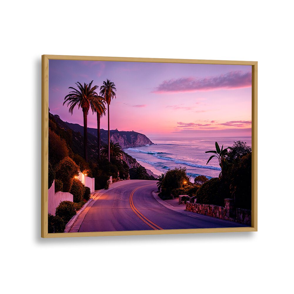 Vibrant L.A BEACH ROAD, BEACH PAINTINGS showcasing California's coastal beauty by Philippe Hugonnard.