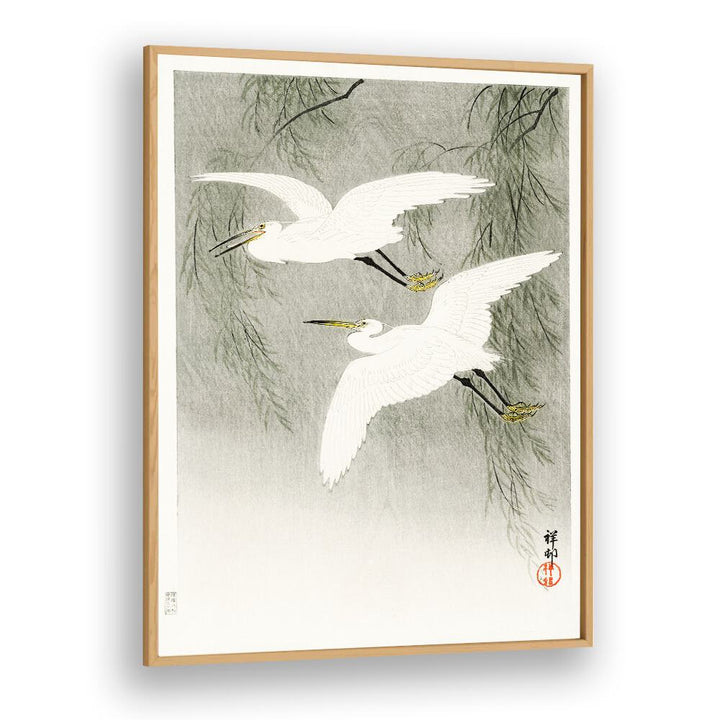 LITTLE EGRETS IN FLIGHT (1925 - 1936)  , JAPANESE PAINTINGS , JAPANESE ART PRINTS