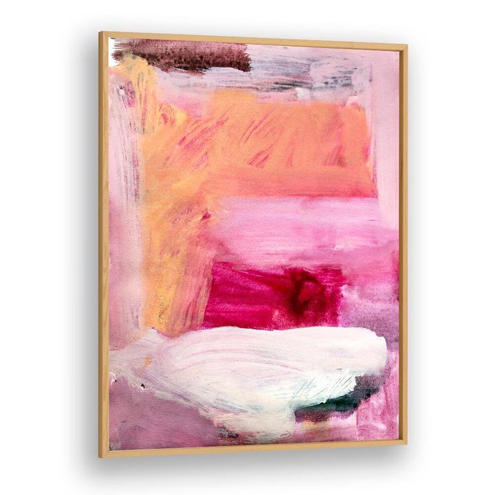 Colorful CREAM FILLING , ABSTRACT PAINTINGS in a gold frame, perfect for enhancing any modern space.