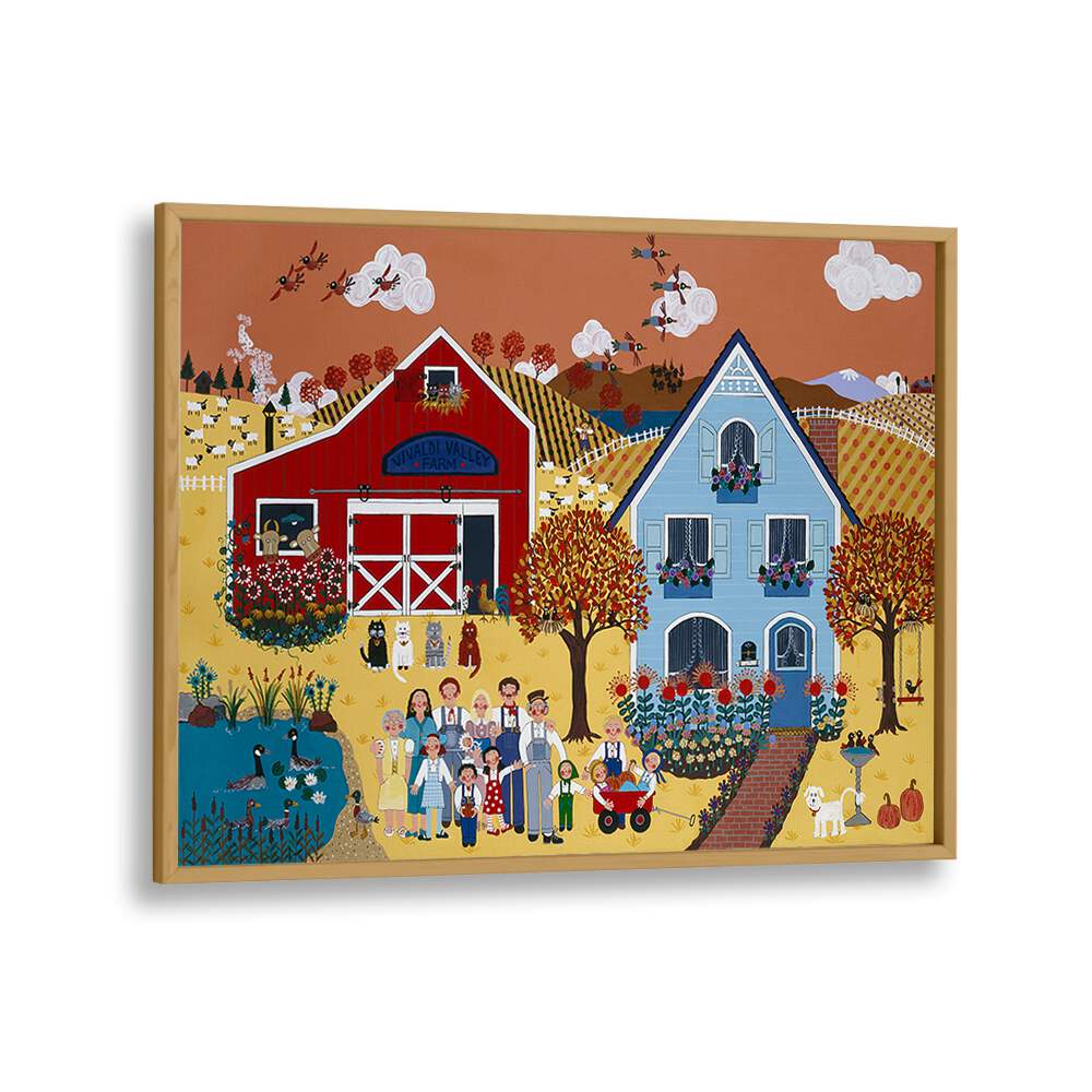 Brighten your child's space with FALL, KIDS ROOM PAINTINGS, capturing a vibrant autumn scene perfect for creativity.