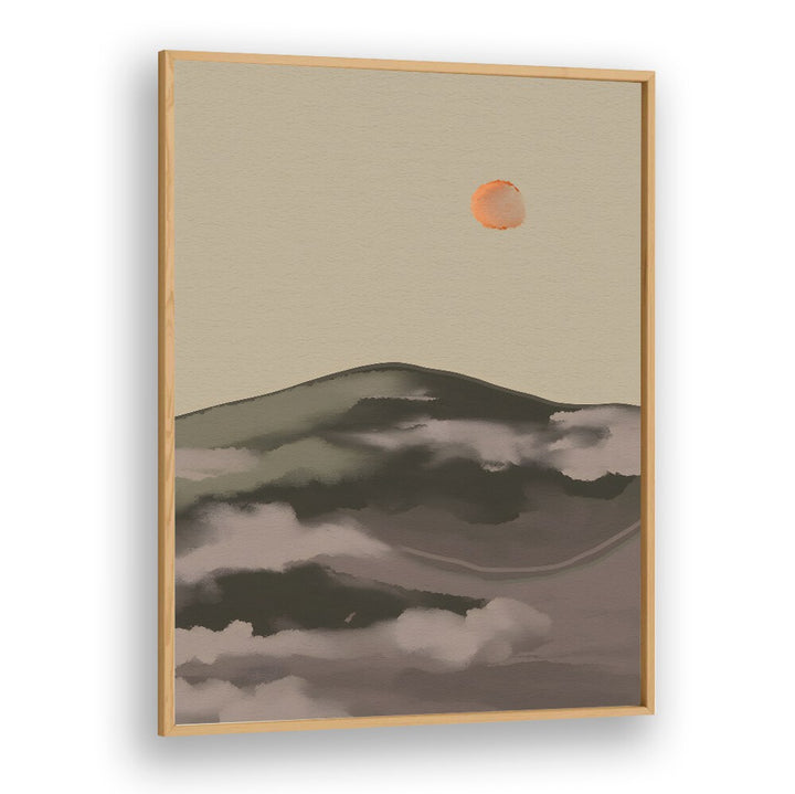 DAYS- WATERCOLOUR, LANDSCAPE PAINTINGS showcase serene hills and a warm sun, perfect for artistic inspiration.