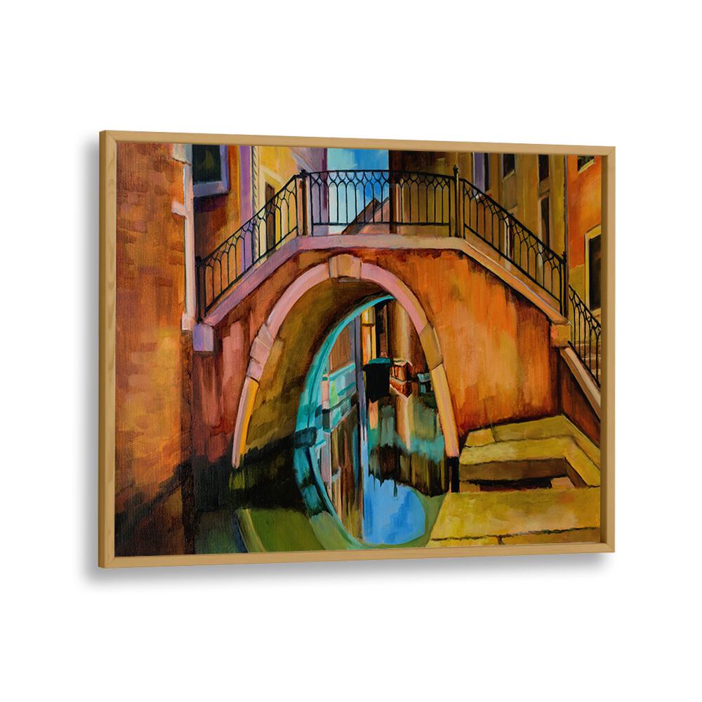 VENETIAN BRIDGE , LANDSCAPE PAINTINGS
