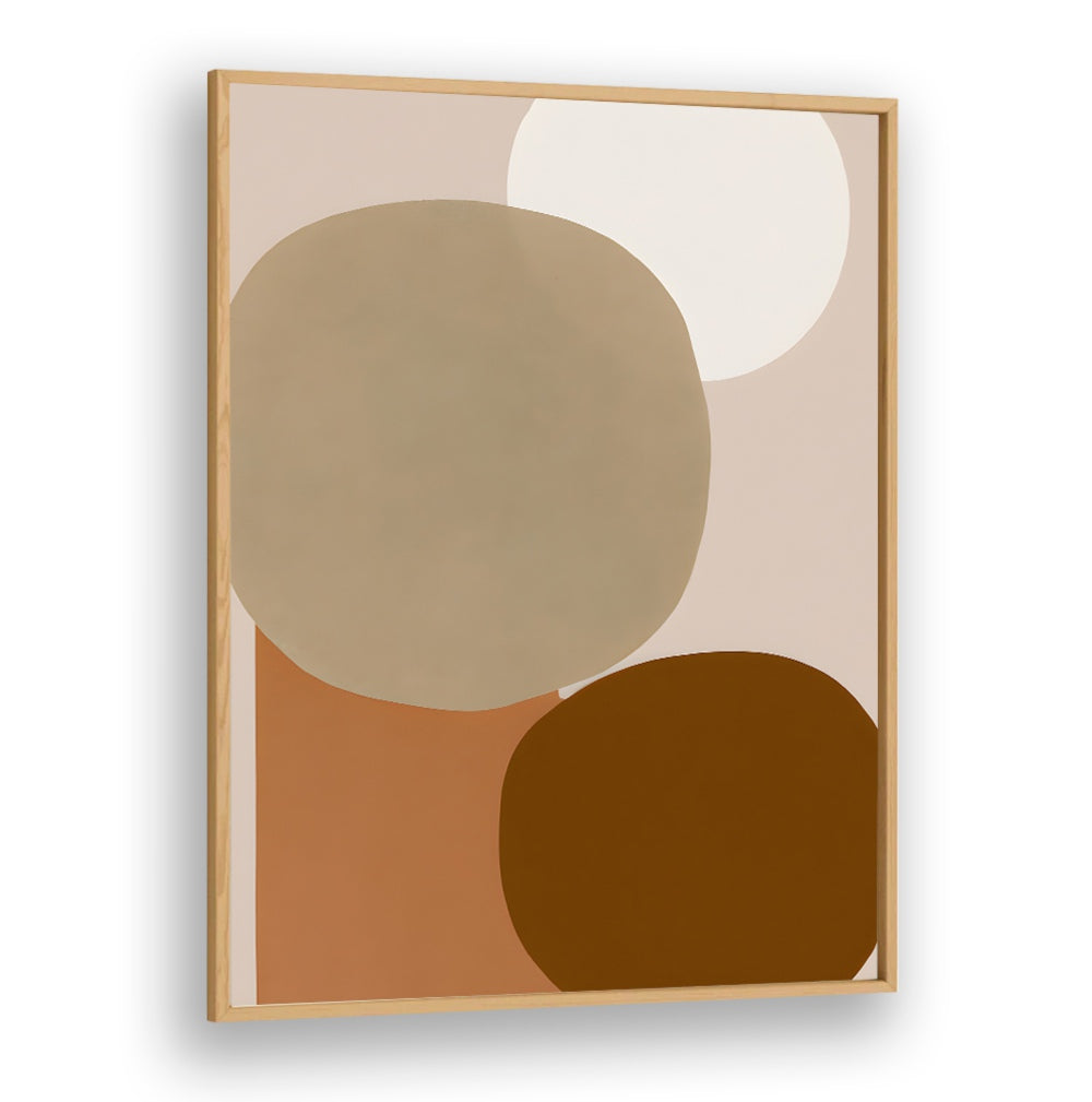 EARTHY MINIMALIST , GEOMETRIC ART PRINTS featuring abstract organic shapes in warm neutral tones by Oakwood Plain.