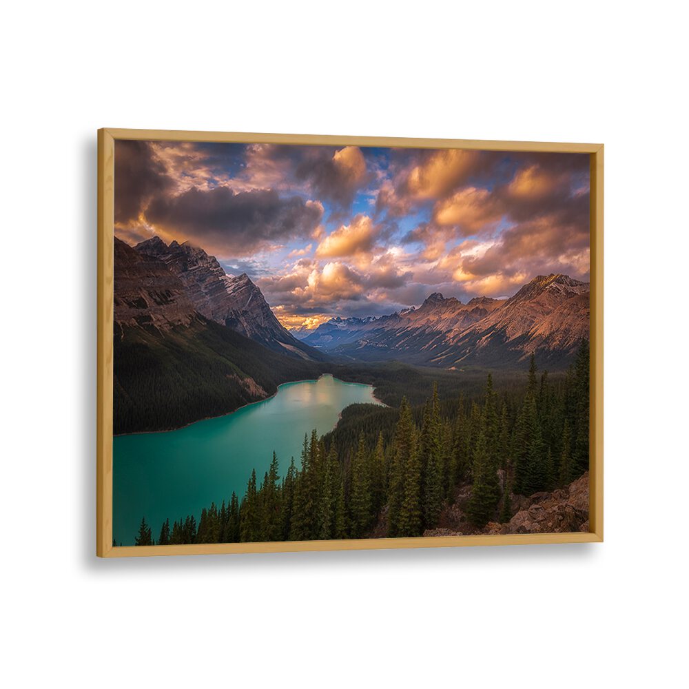 Breathtaking PEYTO LAKE AT DUSK, PHOTOGRAPHY PRINTS showcasing serene Canadian wilderness and stunning landscapes.