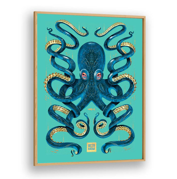 Stunning OCTOPUS BLUE GOLD, BEACH PAINTINGS artwork, perfect for elevating your space with elegance and style.