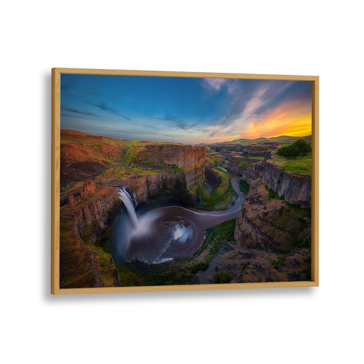 SUNSET AT PALOUSE FALLS BY MICHAEL ZHENG , LANDSCAPE PHOTO PRINTS