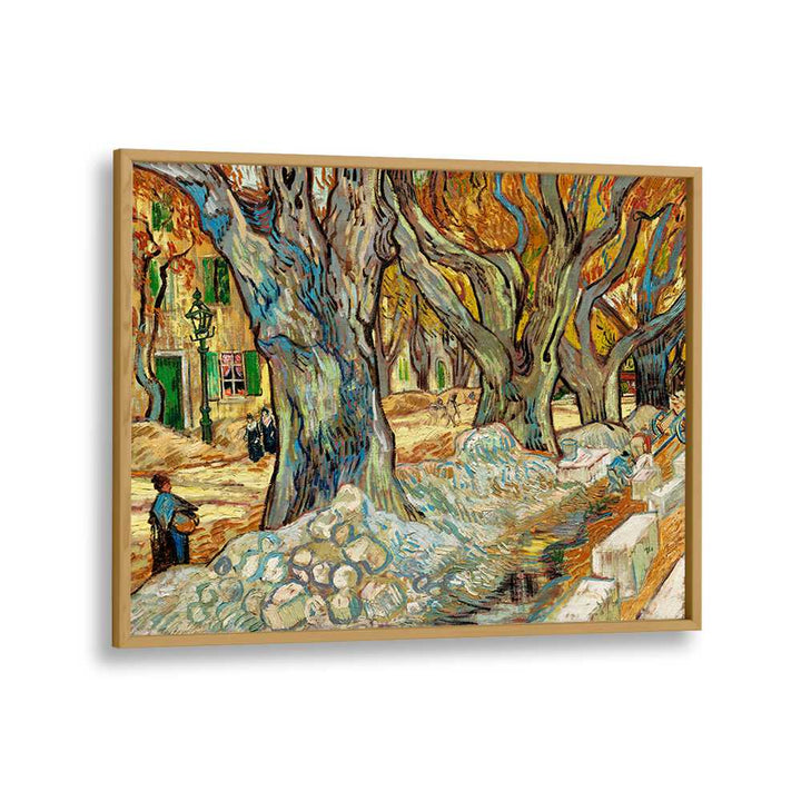 THE LARGE PLANE TREES (ROAD MENDERS AT SAINT-RÉMY) (1889) ,  VINTAGE PAINTINGS