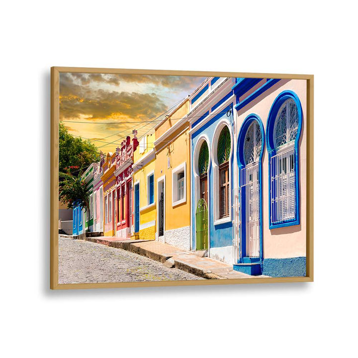 COLORFUL SUNSET STREET , BEACH PAINTINGS