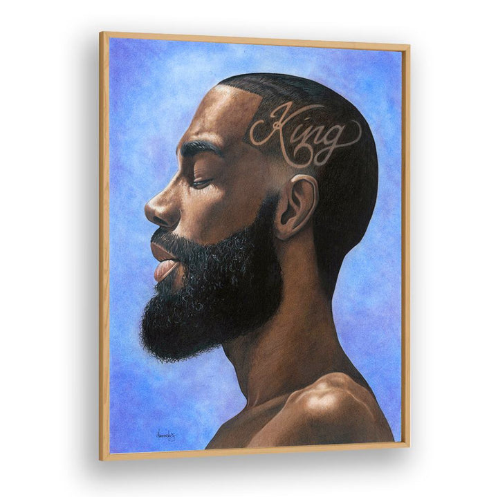 Stunning KING, AFRICAN ART PAINTINGS portrait showcasing strength and sophistication, perfect for any collection.
