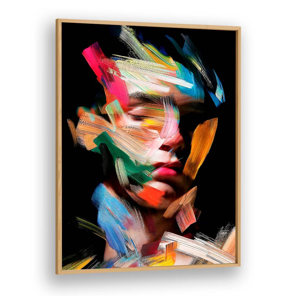 Faceless IV, abstract paintings by Philippe Hugonnard showcase vibrant colors and unique brushwork, perfect for any space.