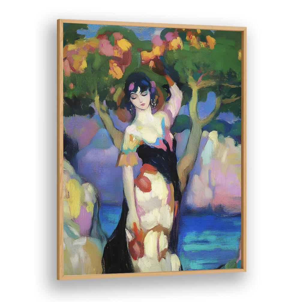WOMAN BY THE SEA II showcases serene coastal beauty and feminine grace, perfect for enhancing your space.