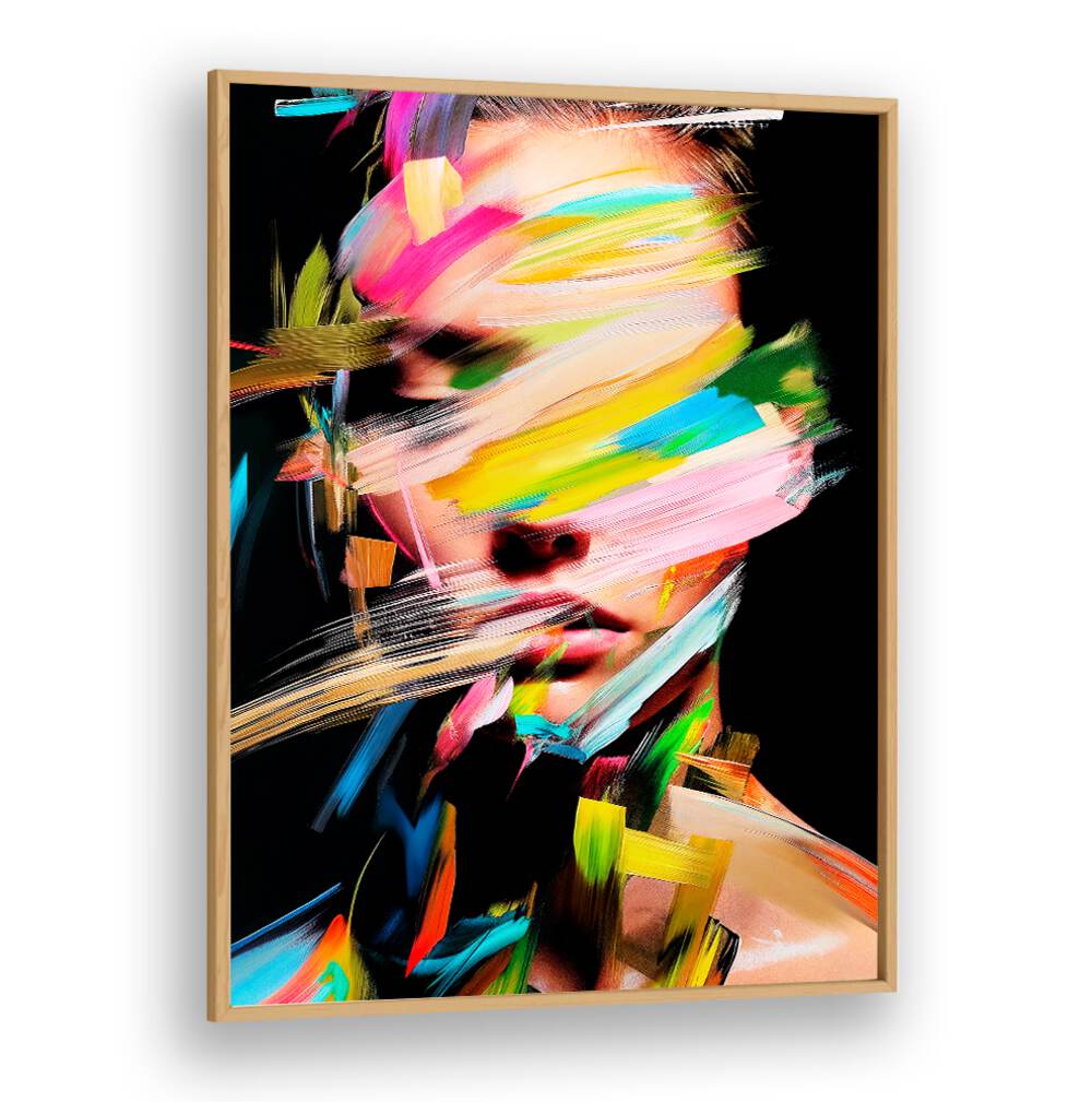 Colorful streaks blend abstractly in "FACELESS I , ABSTRACT PAINTINGS" by Philippe HUGONNARD, redefining artistic expression.