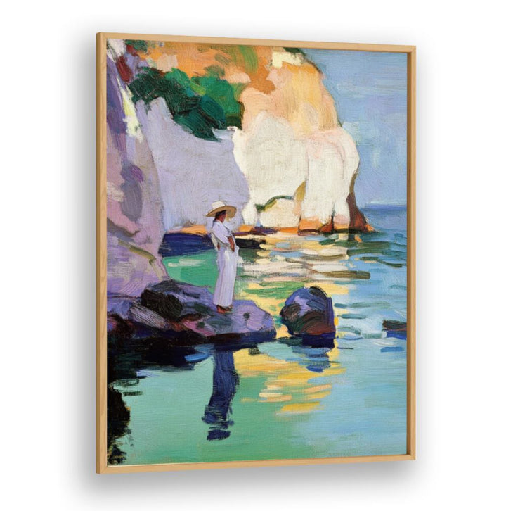 Elegant WOMAN ON A ROCK sculpture, embodying grace and strength, perfect for art enthusiasts and home decor lovers.