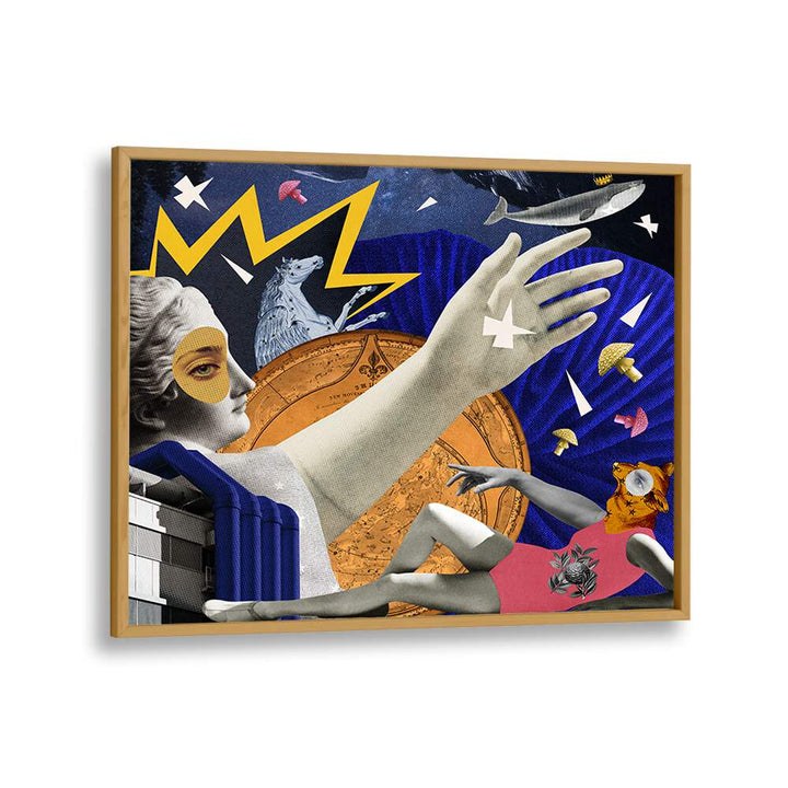 Surreal art print featuring the SPACE QUEEN, blending modern aesthetics and celestial inspiration for unique decor.