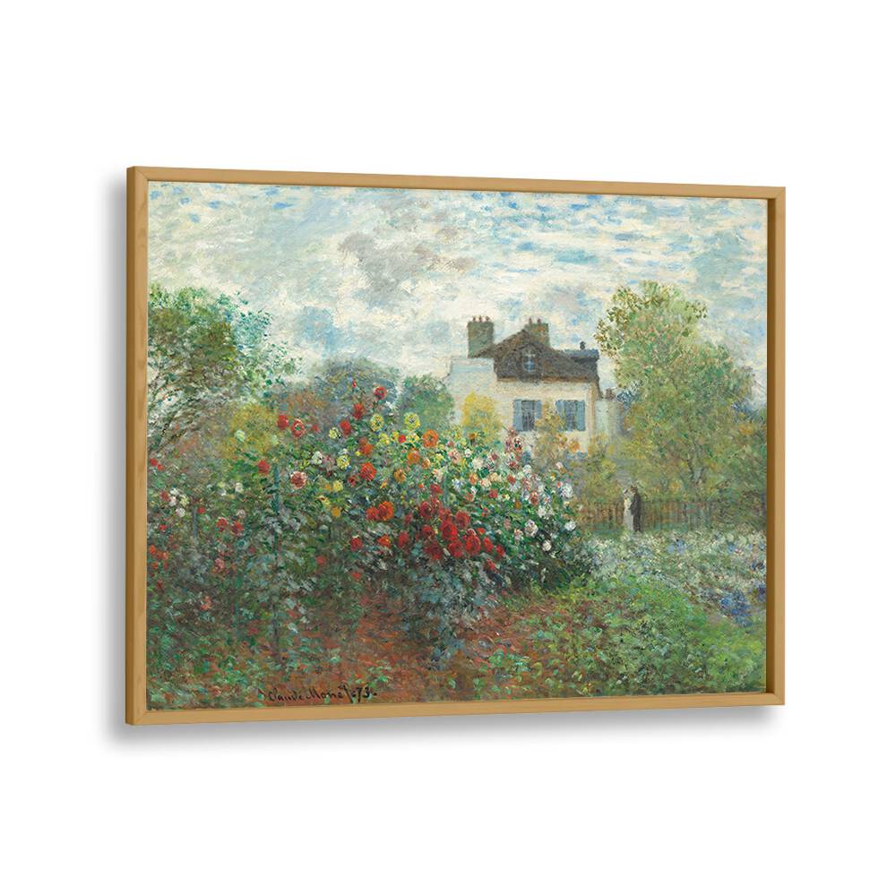 THE ARTIST'S GARDEN IN ARGENTEUIL: DAHLIAS (1873) , VINTAGE PAINTINGS