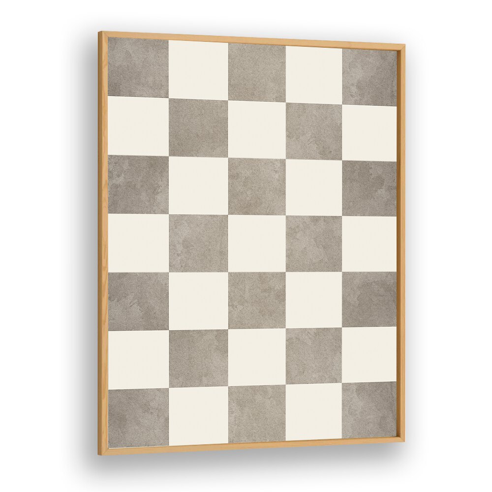 Stylish GEOMETRIC RHYTHM print featuring a checkerboard pattern, perfect for modern decor. Explore GEOMETRIC ART PRINTS.